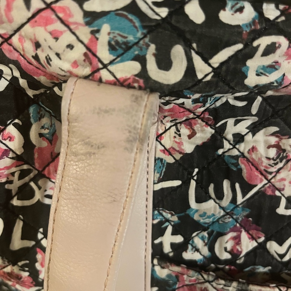 Betsey Johnson Black and‎ Pink Floral Travel Bag - Picture 3 of 11
